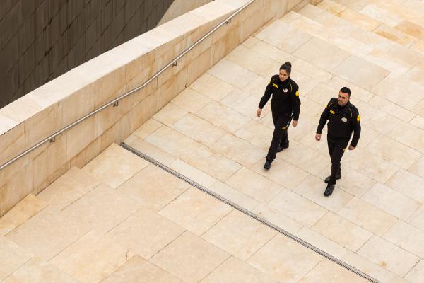 Commercial Property Security With Prosegur Guards Two Prosegur guards providing commercial property security for a client