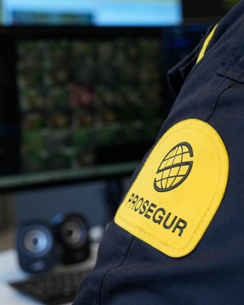 Construction Remote Security Monitoring A Prosegur security agent providing construction remote security monitoring