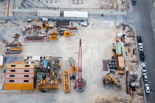 Construction Site Security A construction site with vulnerable equipment that needs securing