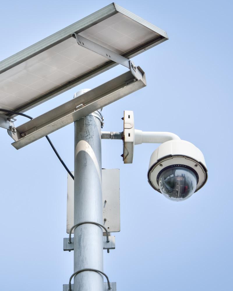 Remote Security Monitoring A Prosegur security camera providing remote security monitoring services at an energy facility