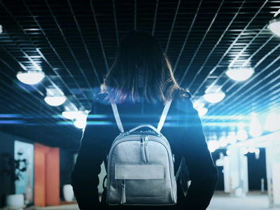 female walking alone